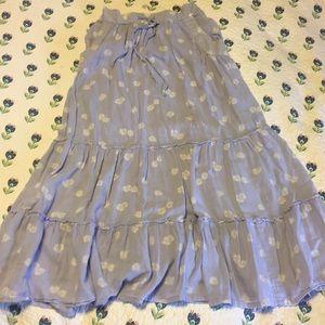 Periwinkle boho long skirt from old navy xs